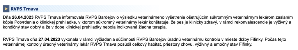 RVPS – Regionálna veterinárna a potravinová správa