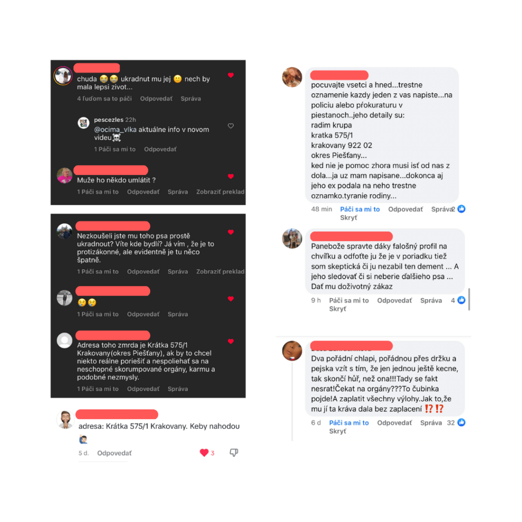 Reakcie ľudí na správu o zmiznutí Fifinky